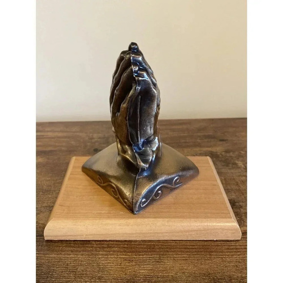 Religious Decor Praying Hands Weighted Bookend Decor Centerpiece - Picture 4 of 7